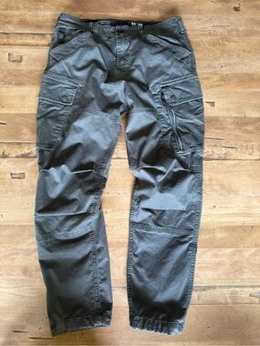 G Star Men's 32/30 Cargo Utility Pants - Slate Gray / Dark Green, stretch fabric
